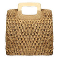 YYW Straw Tote Bag Women Hand Woven Large Casual Handbags Hobo Straw Beach Bag with Lining Pockets for Daily Use Beach Travel - color: Khaki