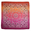 NYFASHION101 Unisex Double Sided Print Paisley Cotton Bandana Head Wrap Scarf - color: Fuchsia Fade