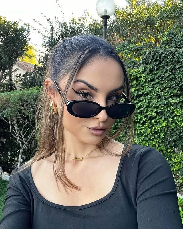 90s Sunglasses for Women Men Retro Small Oval Sunglasses - color: Black/Grey+leopard/Brown 2