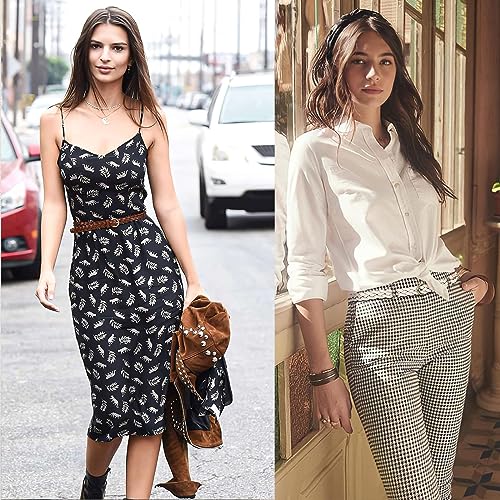 2 Pack Skinny Thin Braided Belts for Women Dresses Woven Waist Belts for Jeans - color: A:brown+white