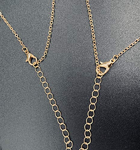 Tornito 4-8Pcs Sexy Body Chain Belly Waist Chain Necklace Summer Beach Bikini Bra Body Jewelry for Women Gold Tone - style: A2:8pcs, Gold Tone