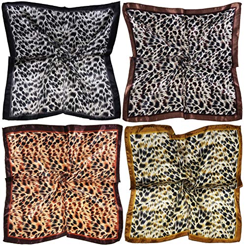 12 Set Mixed Designs Small Square Satin Womens Neck Head Scarf Scarves Bundle - color: Set D