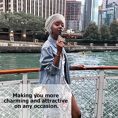 DRESHOW Turban Pre-Tied Twisted Hat Thread African Head Wraps for Black Women Chemo Cancer Cap Braid Hair Cover - color: 1 Pack Twisted Braid: Solid White