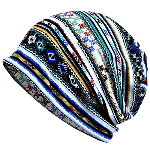 Women's Baggy Slouchy Beanie Chemo Hat Cap Scarf - color: 4 Pack-multicolor a