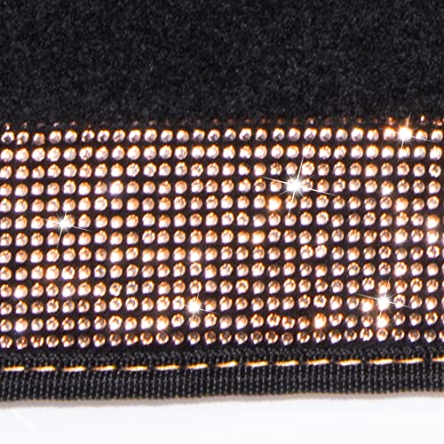 CAR PASS Bling Rhinestone Diamond Car Floor Mat, Crystal Sparkly Shining Glitter Carpet Waterproof Anti-Slip PVC Heel Pad, Universal for Interior Auto SUV,Sedan,Van,4pcs Girl Women Men, Champagne Gold - color: Gold Diamond