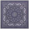 Rothco Trainmen Paisley Bandana 27” x 27” Extra‑Large 100% Cotton Head Wrap Scarf Multi‑Use - color: Grey