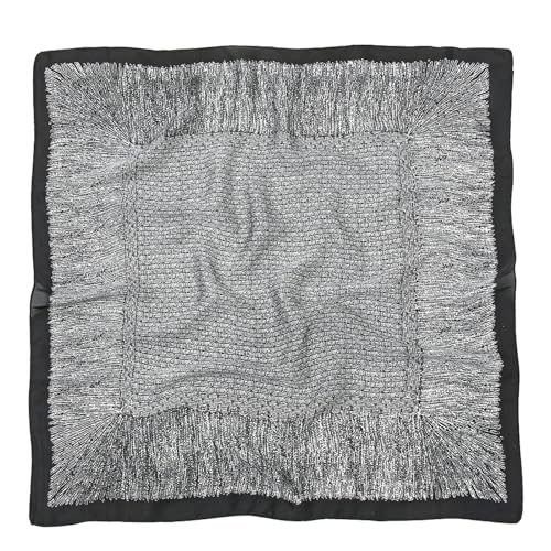 Women's Square Silk Like Head Scarf Large 35 inch Silk Feeling Hair Wrapping Satin Scarves for Sleeping Bandanas - color: A005 Twill Linen Grey