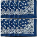 The Peacock Crew Premium Soft Cotton Bandanas Pack for Men and Women Paisley 22 x 22 inches - color: Pack of 10 Navy Blue