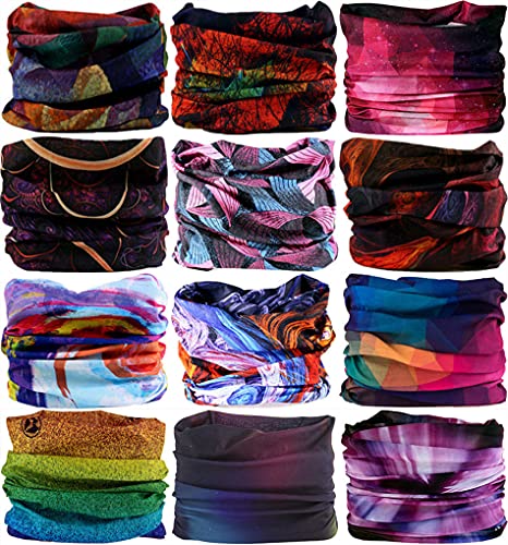 Head Wrap Headwear Headband Bandana Face Mask magic scarf for men & women - color: 12pcs. Liberal