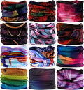 Head Wrap Headwear Headband Bandana Face Mask magic scarf for men & women - color: 12pcs. Liberal