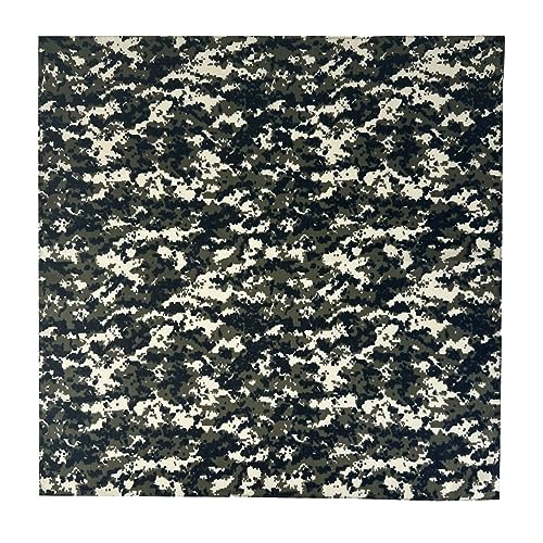 Classic Paisley Bandanas - 3 Pack Gift Set, 100% Cotton, 22x22 Inches - color: Camouflage