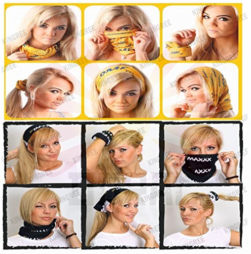 KINREE 6PCS Outdoor Magic Scarf, Elastic Headbands, Headscarves, Headwear, Mask - color: May