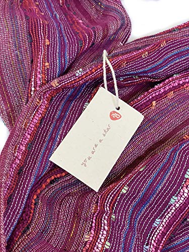 Anika Dali (15 Colors) Shimmer Sparkle Infinity Scarf, Women's Festival Bliss Lightweight Fashion Shawl - color: Provence Purple