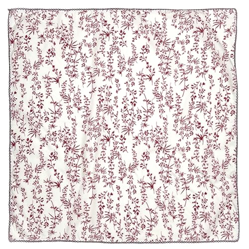 Cotton Bandana,Large Bandanas for Women,Head Coverings for Women,Head Scarf Handkerchief, Square Headband 27" x 27" - color: 27-11-foliage-red