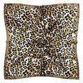 vabovin Satin Head Scarf for Women Silk Like Hair Scarf, 35 x 35 in | Silk Feel Fabric, Hair Wrap for Sleeping, Headscarf and Neck Scarf, Square Bandana Style, Fashion Accessory - color: 049 Coffee Leopard Print