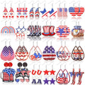 Nosiny 4th of July Earrings Patriotic Independence Day Earrings Bulk Acrylic 250th Anniversary Memorial Day Jewelry for Women