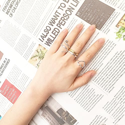 PARCOM Adjustable Women Stackable Ring, 925 Sterling Silver Open Rings - Trendy Eternity Cubic Zirconia Stackable Band Engagement Promise Ring for Her, Hypoallergenic Non Tarnish Nature Bird Floral Thumb Rings - color: Octopus Tentacle