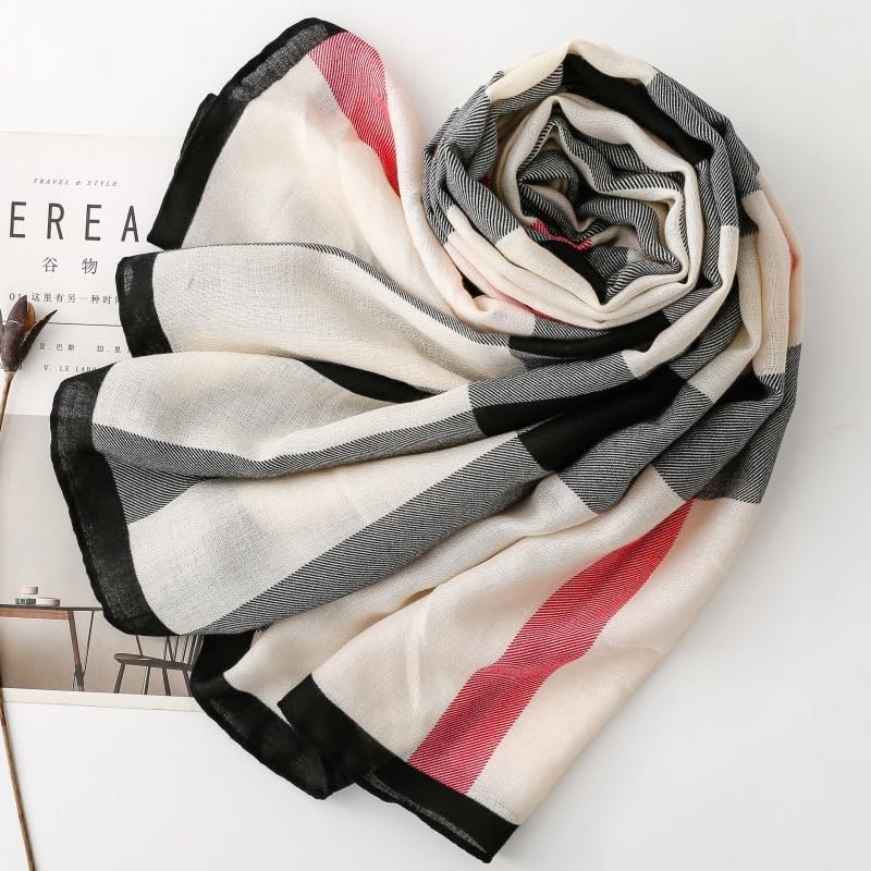 WZX Boho Scarf for Women, 70"x35" Large Lightweight Shawl Wrap for Travel, Sun Protection, Office & All-Season Wear - color: 006
