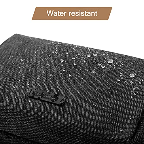 BAGSMART Toiletry Bag for Men, Canvas Travel Toiletry Organizer Dopp Kit Water-resistant Shaving Bag for Toiletries Accessories,Black-Medium - color: Black, size: Medium