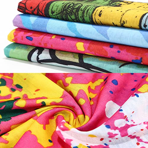 12-30 Pieces Neck Gaiters Scarf Head Wrap Headwear Balaclava Face Mask Sun Bandanas for Women Men Running,Cycling,Fishing - color: 30 Colors With Pattern