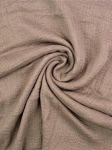 Humble Hilo Womens Woven Bohemian Style Gauze Scarf,Shawl, Head Wrap Fringed Edge Lightweight, Long Folds Small - color: Taupe