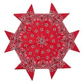 6 Pack 12 Pack Bandanas 2 Sides Printed 22inch Unisex Cowboy Kerchiefs - color: Red-6 Pack