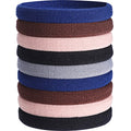 EBOOT 20 Pieces Large Stretchy Hair Ties Elastic Braids Bands Ponytail Holders Headband for Thick Heavy and Curly Hair School Home(Natural Color,5 cm in Diameter, 1 cm in Width) - color: Natural Color