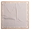 Women's Square Silk Like Head Scarf Large 35 inch Silk Feeling Hair Wrapping Satin Scarves for Sleeping Bandanas - color: A002-2 Twill Light Brown