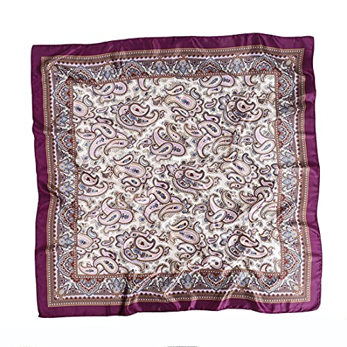 Headscarf Large Square Women Scarf 35" Fashion Scarves Silk Feeling Hairscarf - color: A115