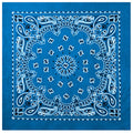 Rothco Trainmen Paisley Bandana 27” x 27” Extra‑Large 100% Cotton Head Wrap Scarf Multi‑Use - color: Royal Blue