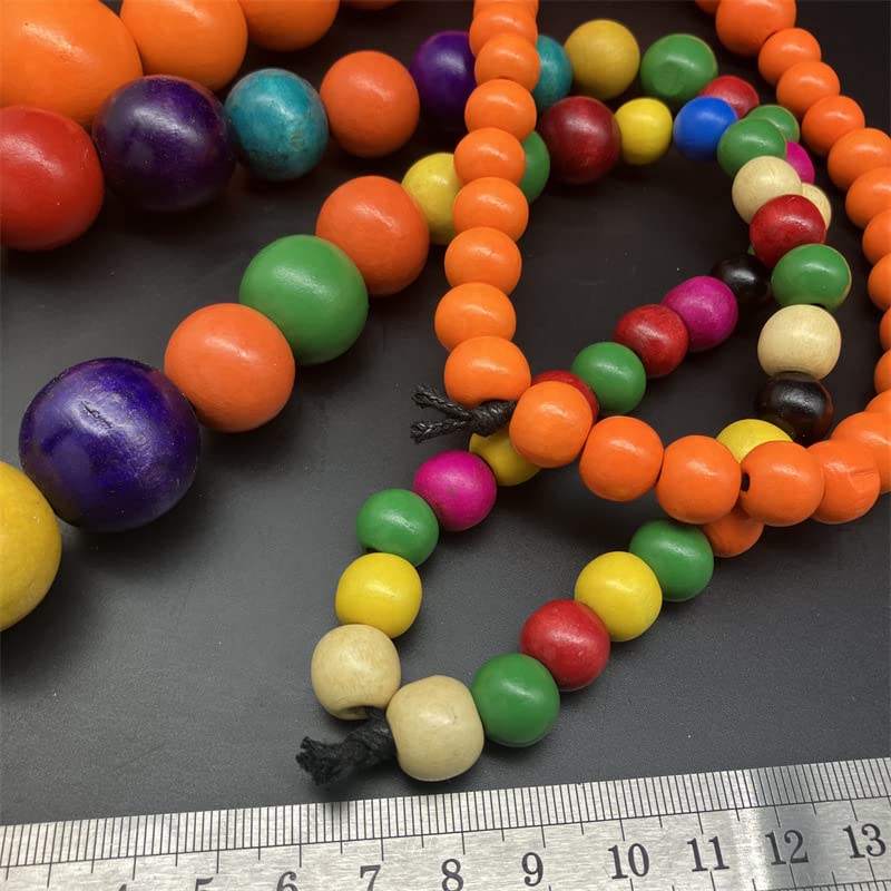 Fuqimanman2020 Chunky Large Simulated Pearl Choker Necklace Drop Dangle Earrings Crystal Bib Big Round Beaded Strand Multicolor Costume Statement Wedding Jewelry Set for Women Brides - color: Wooden Orange