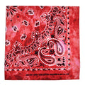 NYFASHION101 Unisex Double Sided Print Paisley Cotton Bandana Head Wrap Scarf - color: Red Tie Dye