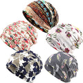SATINIOR 5 Pieces Women's Slouchy Beanie Chemo Hat Stretch Cancer Head Wraps Sleep Head Scarf for Cancer Patient - color: Multicolor, style: Stylish Style