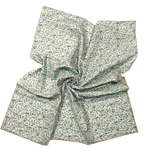 Shanlin Unisex Floral Cotton Square Scarf Bandanas 22x22 inch - color: Vine-yellowgreen
