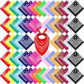 100 Pack Bandanas Bulk Paisley Multipurpose Headwrap Unisex Cowboy Neckerchief Scarf Face Cover Neck Gaiter - color: Multicolor
