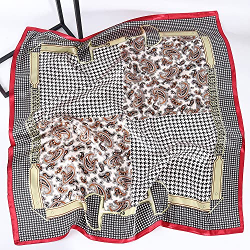 Headscarf Large Square Women Scarf 35" Fashion Scarves Silk Feeling Hairscarf - color: A102