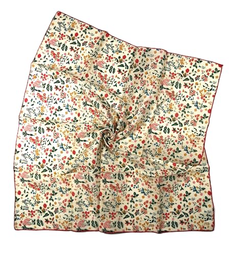 Shanlin Unisex Floral Cotton Square Scarf Bandanas 22x22 inch - color: Springgarden-yellow