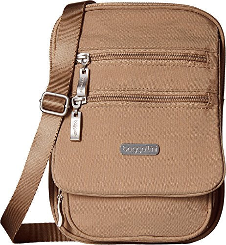 Baggallini Journey Crossbody Bags for Women 9x6 Small Lightweight Travel Handbag W/RFID - color: Beach