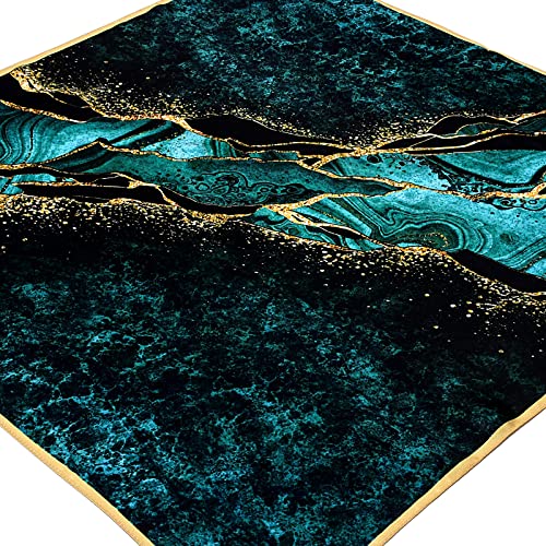 Stlvoll 100% Silk Head Scarf for Women - 27" Hair Scarves Satin Bandanas Square for Night Sleeping with Gift Packed - color: Green/Yellow