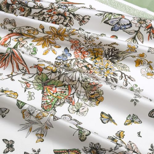 Stlvoll 27.5" Silk Neck Scarf of Women's Fashion Head Scarf Square Neck Satin Scarfs for Bag Hair Scarves Gift - color: Butterfly/Green