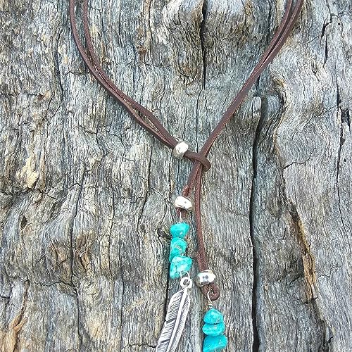 HUASAI Choker Necklace for Women Boho Necklaces Country Concert Outfits for Women Layered Western Choker Necklace Boho Cowgirl Jewelry Accessories Dress - color: E:Turquoise Boho Necklace