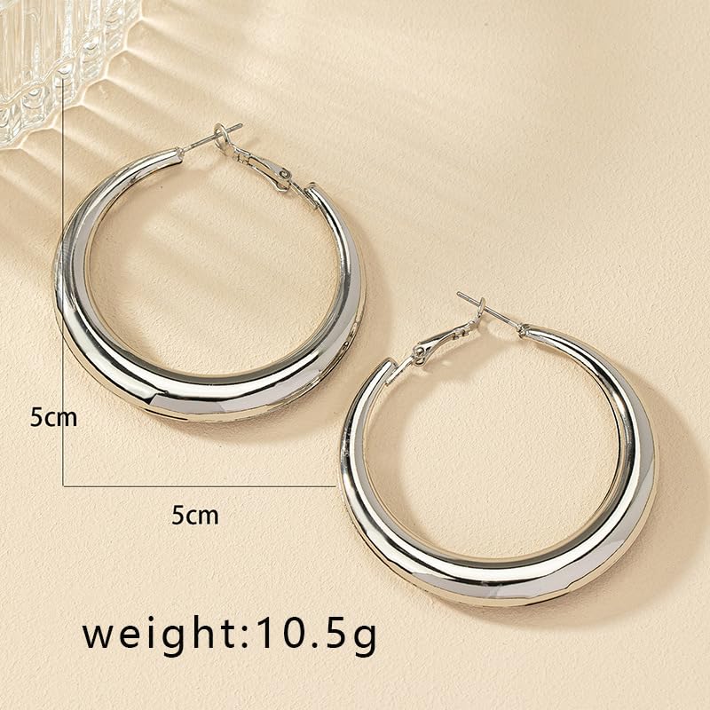 Colorful Large Hoop Earrings for Women Chunky Statement Earrings for Women White Black Red Leopard Hot Pink Earrings Big Hoops Vintage Neon 80s 90s Earrings Chunky Jewelry - style: S