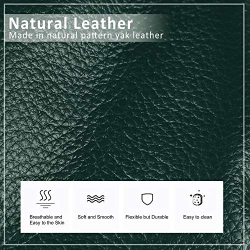 befen Genuine Leather Small Crossbody Bags for Women Cell Phone Bag Cross Body Purses,Silver Zipper - color: Sacramento Green