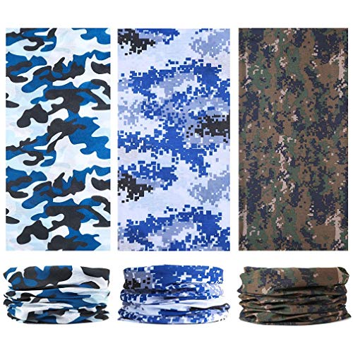 6-Pack Balaclava Face Mask for Men & Women - UV Protection Neck Gaiter, Multi-Use Cycling Mask & Breathable Headband - color: Mixed Color