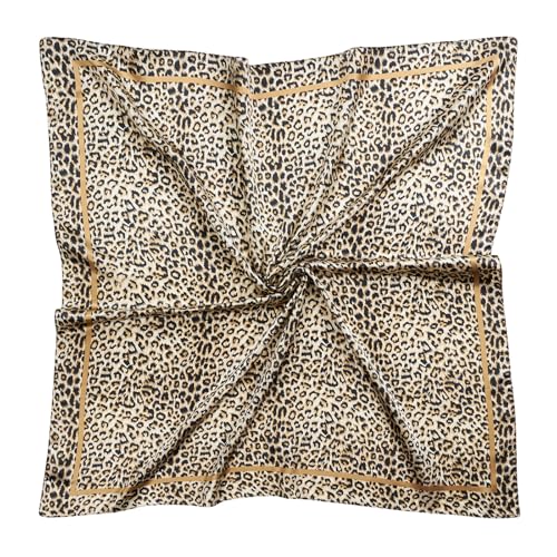 QIUTIMIY 35"x35" Like Silk Head Scarf for Women Satin Feel Large Square Scarf for Hair Wrapping and Sleeping Fashion Bandana - color: (90cm)square Scarf 14
