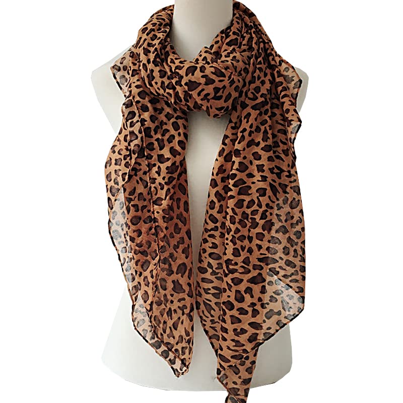 woogwin Women's Cotton Scarves Lady Light Soft Fashion Solid Scarf Wrap Shawl - color: Classical Leopard1
