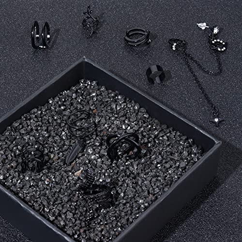 Jstyle Ear Cuff Earrings for Women Cuff Chain Earring Clip On Helix Cartilage Wrap Cuff Earring Non Pierced Adjustable