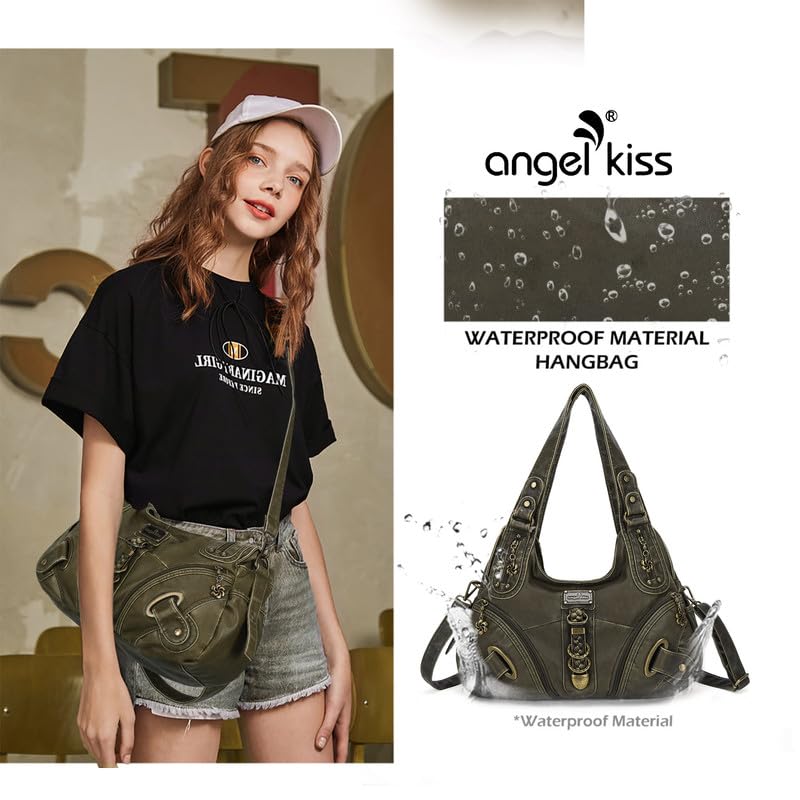 Angelkiss Hobo Purses and handbags for Women Satchel Handbag Women Purses Large Daily Shoulder Bags | Purses - color: 801green