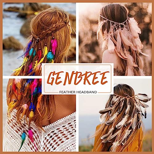 Colorful Feather Headband Rainbow Pride Hair Accessories for Women