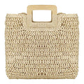 YYW Straw Tote Bag Women Hand Woven Large Casual Handbags Hobo Straw Beach Bag with Lining Pockets for Daily Use Beach Travel - color: Beige